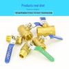 Thickened All-Copper Ball Valve, 4/6-inch, Male/Female Thread, Long Handle