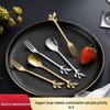Stainless Steel Leaf Spoon and Fork Set for Coffee, Dining, and Desserts