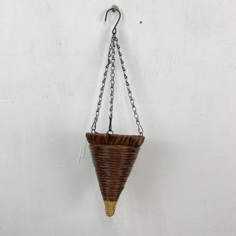 Conical Plastic Hanging Basket Planter with Stable for Beautiful Outdoor Display in Gardens Resistant to Weather and Easy to Clean