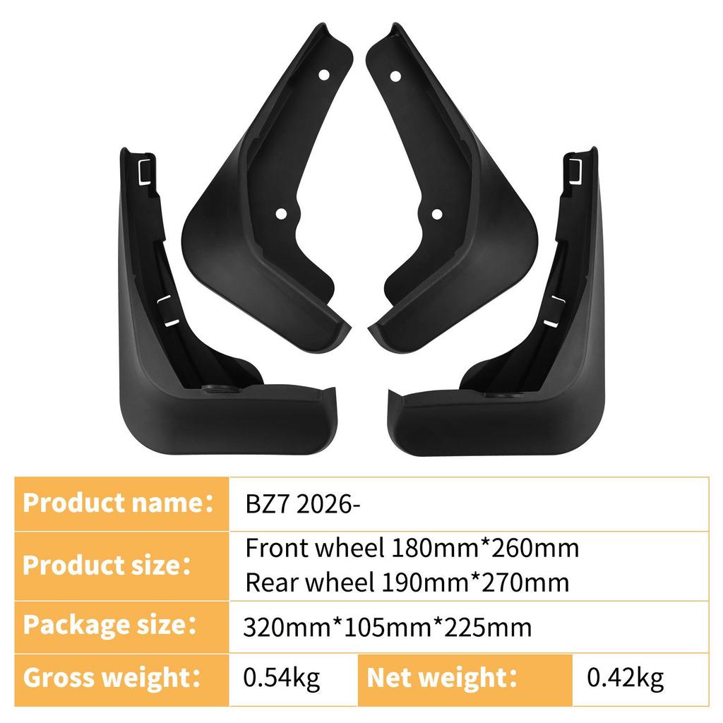Toyota BZ7 2026 Car Mudguard Leather Flap