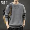 JEEP SPIRIT Men's Retro Chunky Knit Sweater