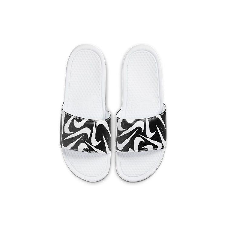 Nike Шлепанцы Benassi Jdi Print 'White Black Swoosh' 631261-106