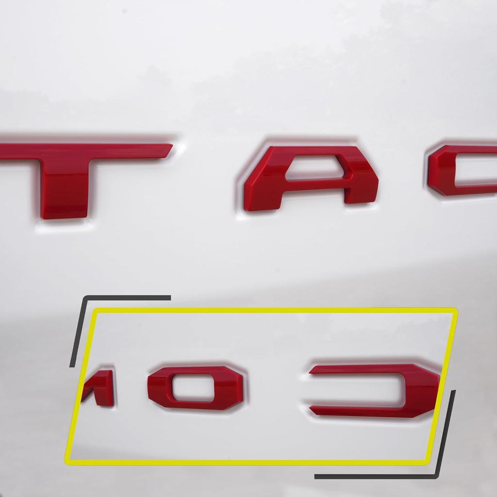 QEZT6 Специальная накладка-эмблема с 3D буквами на заднюю дверь Toyota Tacoma 2024+, Дизайн автомобильной наклейки, Аксессуары для автомобиля, Наклейка