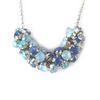 [M6279] - Designer Necklace 'Sissi' Silver Blue