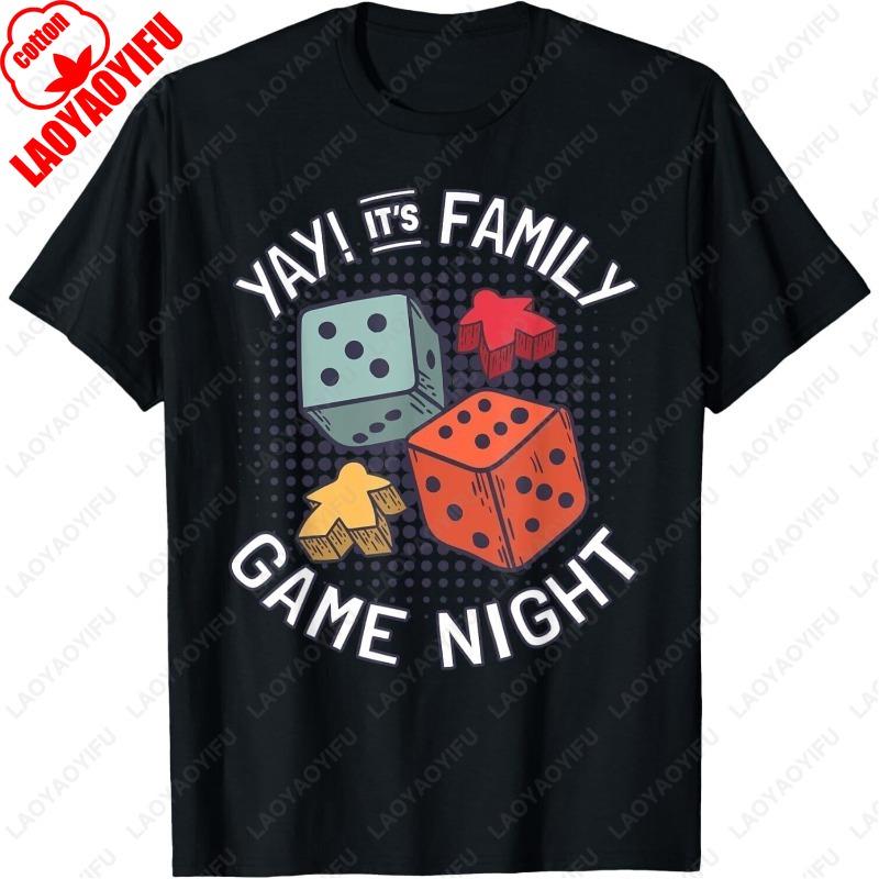Family Game Night Funny Shirts Gift Unisex Casual Colorful Dice Graphic Tops Unisex Women Humor New Style Tees Cotton Adult Tshirt