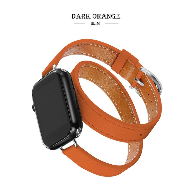 Кожаный ремешок для Apple Watch Band 49мм 41мм 45мм 40мм 44мм Correa Для IWatch Серии 9 8 7 6 SE 5 4 Ultra 2 Сменный браслет