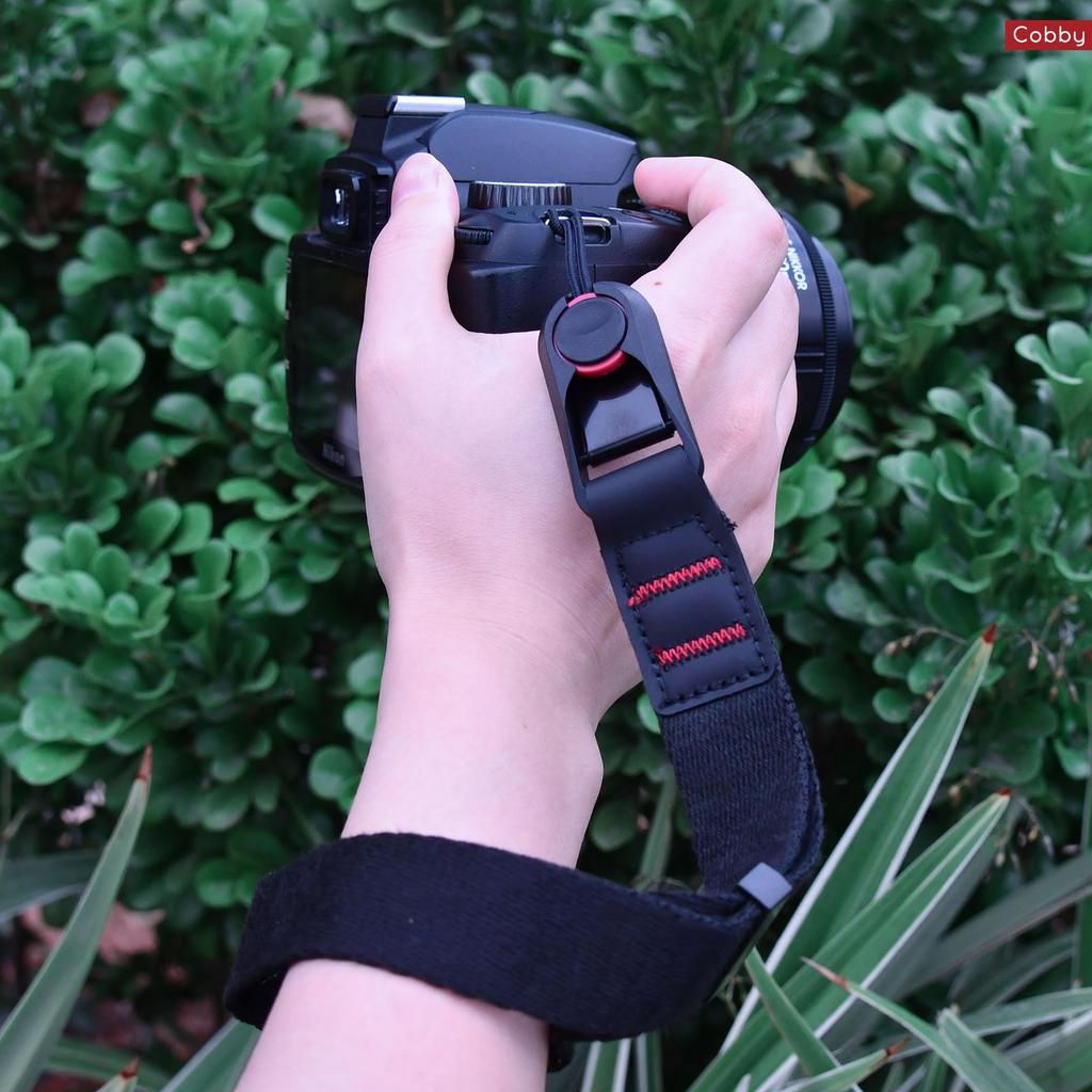 Wrist Wide Anchor for Fall Comes with Oval 12 Months [Cobby] Strap, Type, Non-Slip, Design, SLR/Mirrorless, Prevention, Ring, (Black)