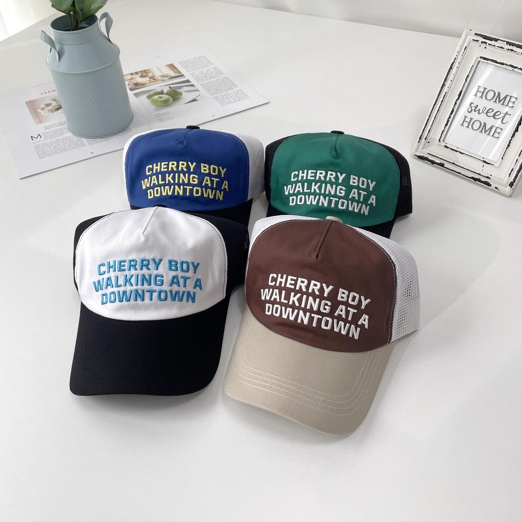 Women's Men's Daily Cherry Boy Mesh Cap Hat