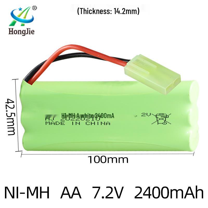 7.2V 2400mAh Ni-MH Rechargeable AA Battery Pack for Remote Control Toys