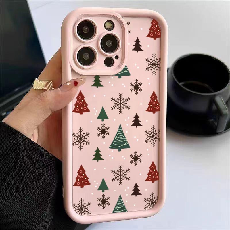 Phone Case For iPhone 16 15 14 Pro Max 11 12 13 Pro Max 7 8 Plus XR X XS Max SE Merry Christmas New Year Gifts Shockproof Cover