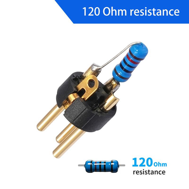 120 Ohm 3-Pin XLR/DMX Terminator Optimal Signal Termination Resistor for Lighting and Audio Systems Signal Integrity