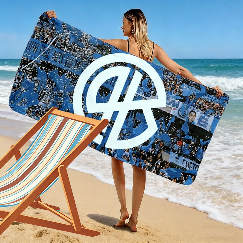 Belgrano Athletic Club Print Beach Towel, Large Soft Quick Dry Towel for Beach Camping Swimming