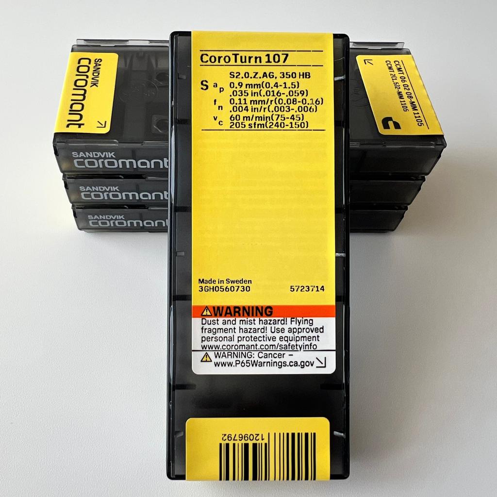 SANDVIK / CCMT060208-MM 1105 / Original Swedish hard alloy blade 10 Pcs