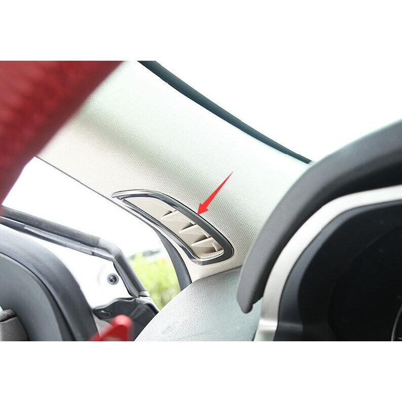 Fit For Lincoln MKZ 17-2020 Silver Titanium A Pillar Air Outlet Vent Cover Trim
