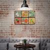 1 Pack Vintage-style Metal Wall Plate Décor, Antique Surface Design, Strong and Durable, Great for Indoor Bar Café Restaurant Living Room Decorations