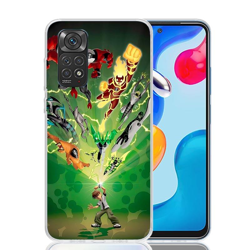 Cartoon Ben 10 Phone Case For Xiaomi Redmi Note 15 14 13 12S 12 Pro Plus 11S 11E 11 11T 10S 10 Art Soft Pattern Cover Redmi Note
