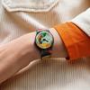 Swatch Кварцевые часы Pompidou Special Fashion Unisex Швейцарские 41 мм Цветной циферблат Пластиковый корпус Силиконовый ремешок GZ712-SWATCH