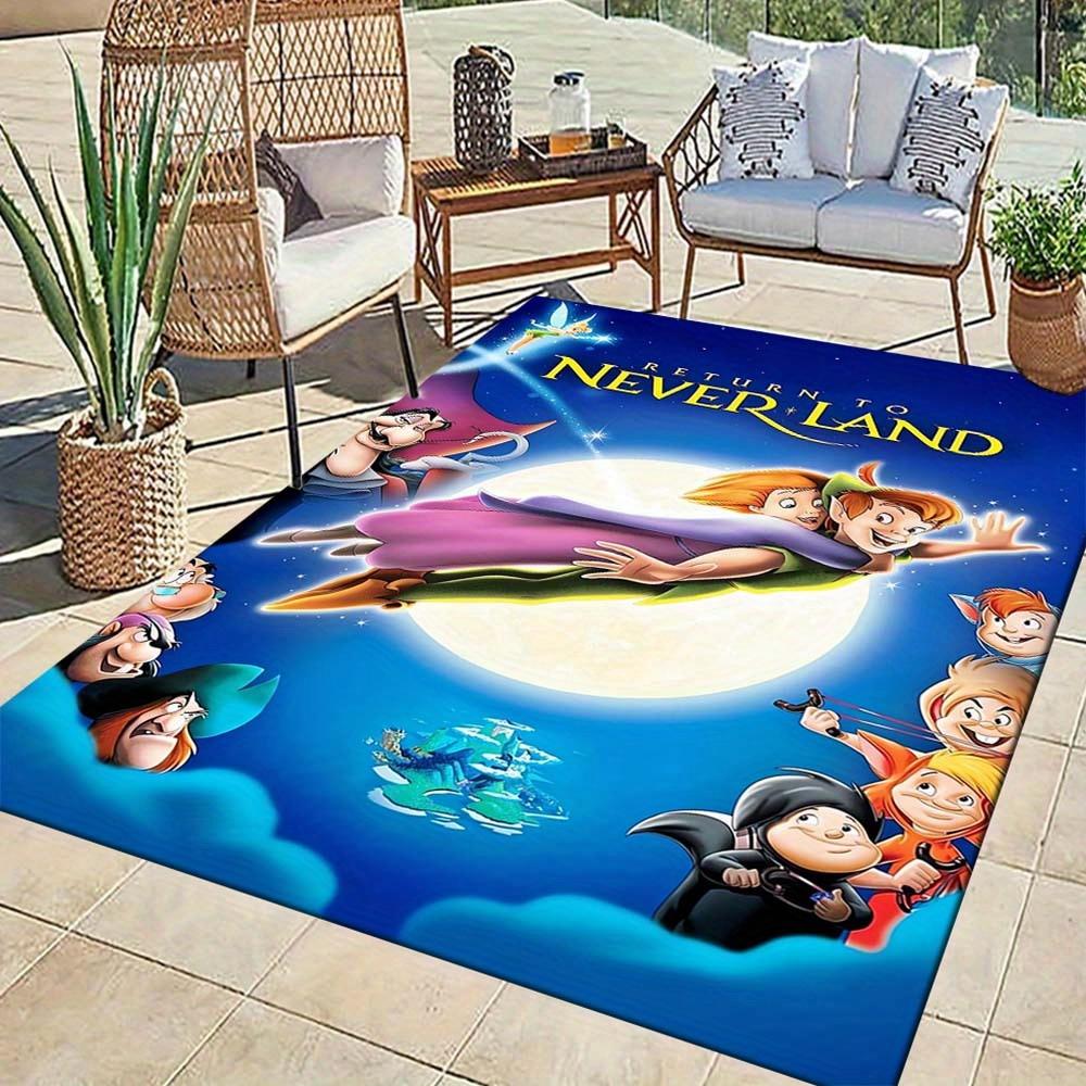 JIT 1pc Peter Pan At Night Themed Area Rug – Soft Polyester, Machine Washable Rectangular Carpet for Bedrooms, Entryway, Office – Large Floor Mat for