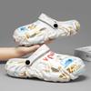 Сандалии, мужские тапочки, мужская обувь для дома и улицы, мягкие и удобные, с цветным принтом, износостойкие, вентилируемые, нескользящие