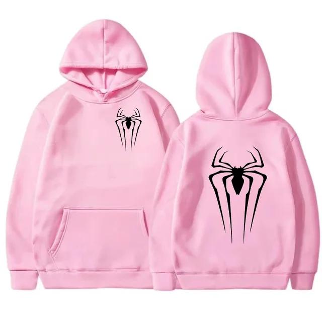 Новый мужской и женский пуловер Street Spider Print Sweatshirt Hoodie Spider Pattern Autumn and Winter Free Hoodie