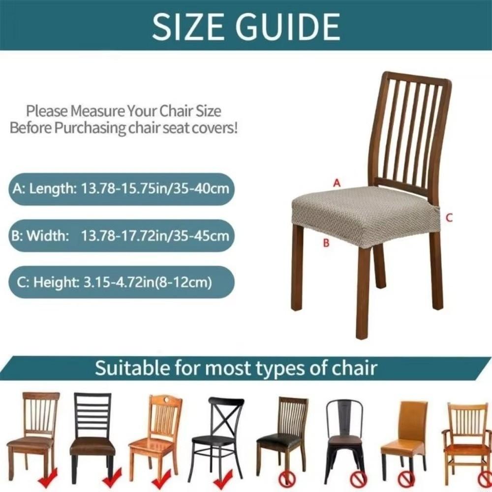 Soft Chair Cushion Cover Elastic Chair Slipcover Simple Dining Chair Cover For Office Home Seats