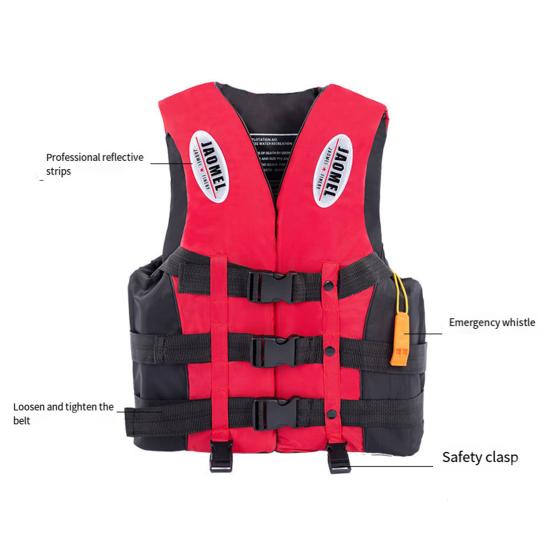 Спасательный жилет для взрослых 100N, спасательный жилет с веслом, регулируемое плавучее устройство со светоотражающей полосой для каяка, лодки, серфинга, водных видов спорта