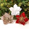 1pc Three-Dimensional Christmas Flower Golden High-end Simulation Christmas Tree Decoration Flower Sequin Flannel Decoration