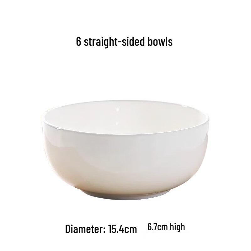 Abay Салатник/Пиала для риса из белого костяного фарфора с тиснением на высокой ножке (Набор из 2)