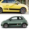 Для Fiat 500 Abarth 595 2 шт. Автомобильные наклейки на обе боковые двери Автомобильный кузов Декор Покрытие Графика Полосы Виниловая пленка Наклейки Аксессуары