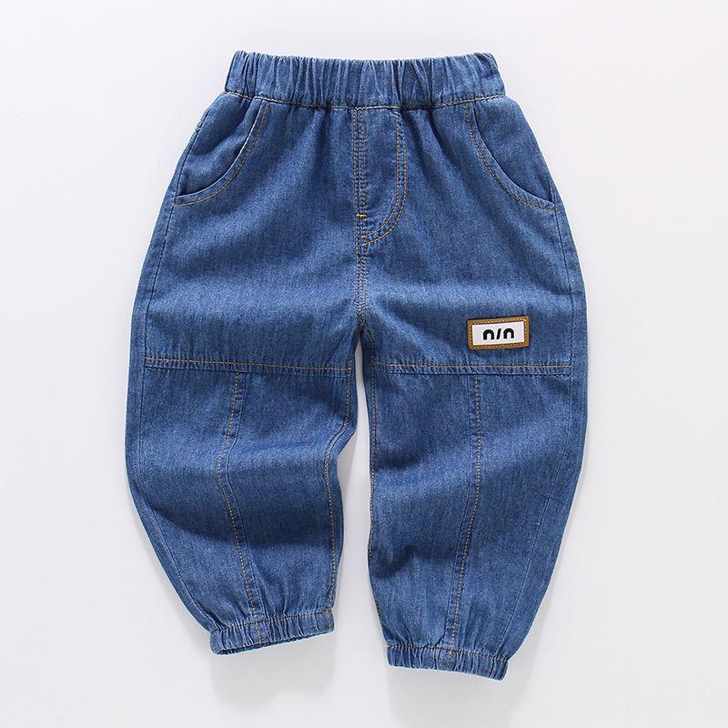 Boys' Denim Mosquito Proof Pants, Summer Children's Denim Pants Loose Baby Jeans