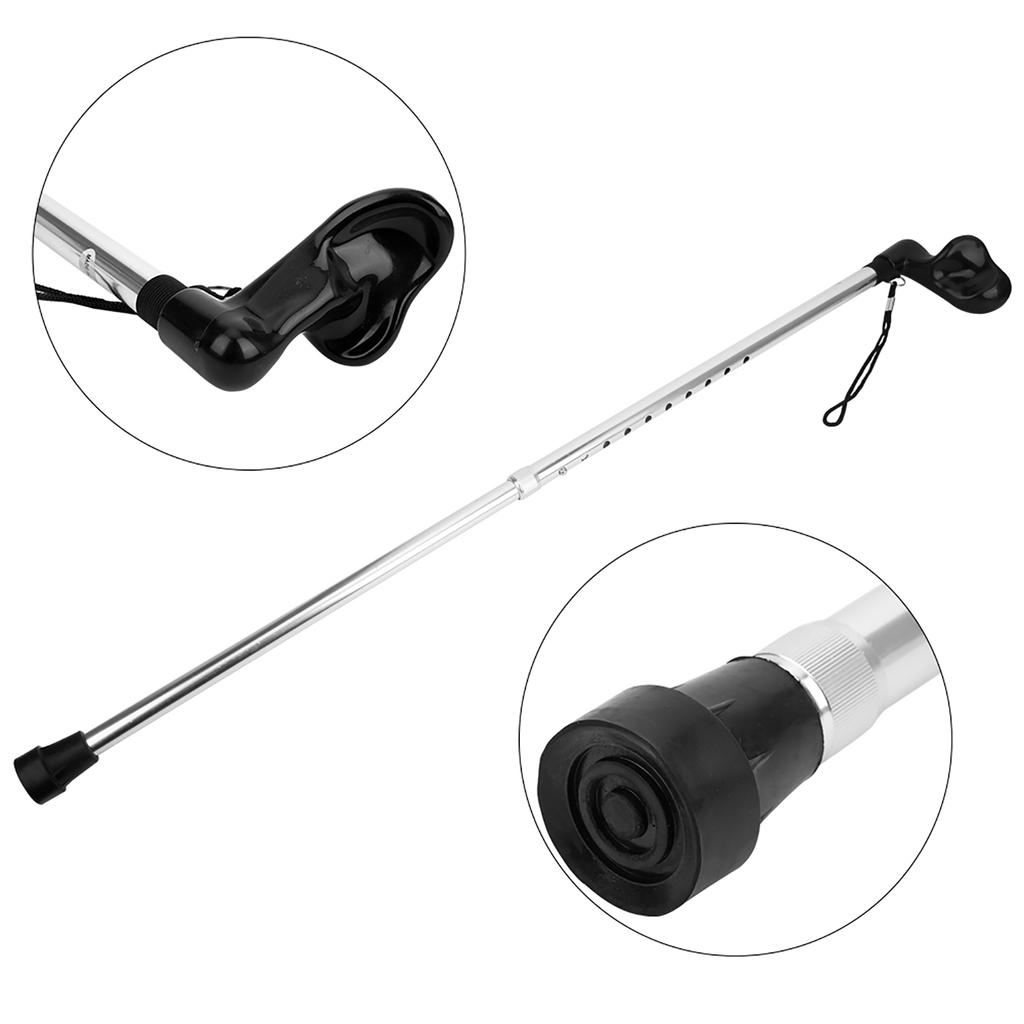Aluminium Alloy Lightweight Telescopic Adjustable Elderly Walking Stick Anti Skid Simple