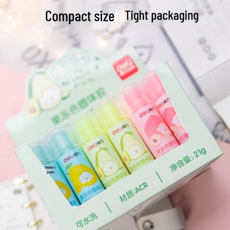 Deli 9628 Jelly Color Solid Glue Sticks