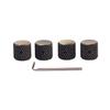 4Pcs Metal Bronze-coloured Replacement Speed Knobs Button Volume Tone Control Knobs for Electric Bass Guitar Accessories
