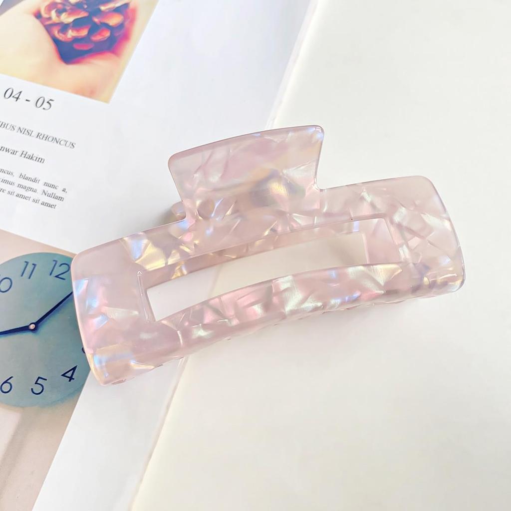 Iridescent Mermaid Shark Clip: Large Korean Acetate Hair Claw for Women's Updo