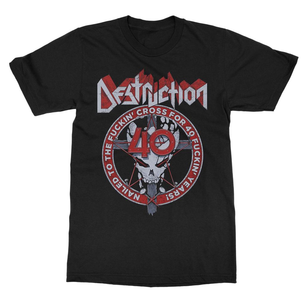 Футболка с принтом группы Destruction Mad Butcher Хлопок Графическая футболка Унисекс Женская Летняя Уличная одежда Топ