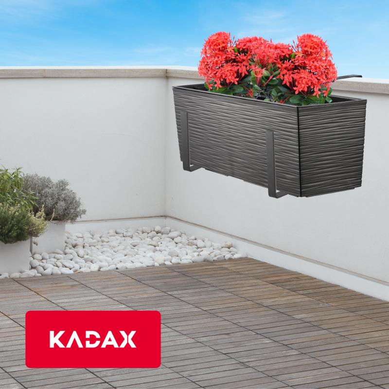 KADAX Doniczka Skrzynka Balkonowa Uchwyty 19x56cm 