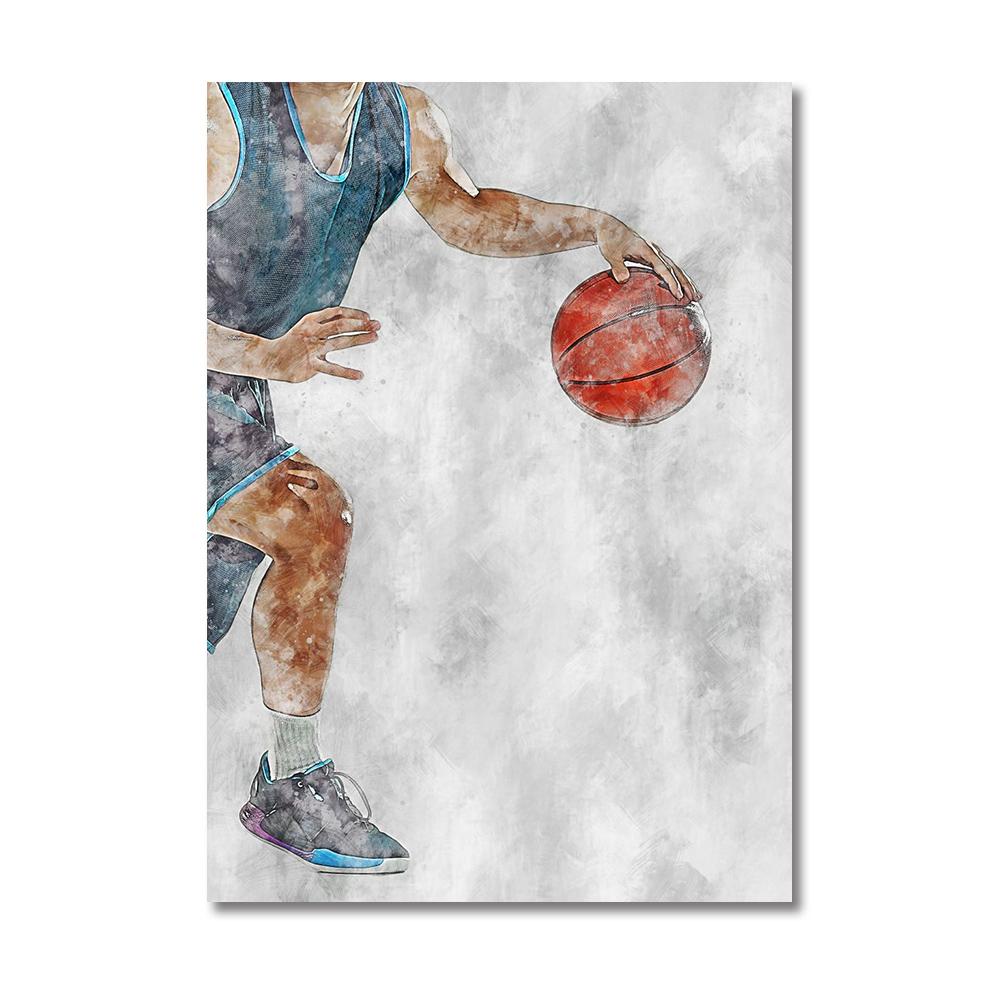 Баскетбольные спортивные постеры Баскетбольные спортивные звезды настенная живопись на холсте Современная гостиная украшения дома фотографии настенная живопись