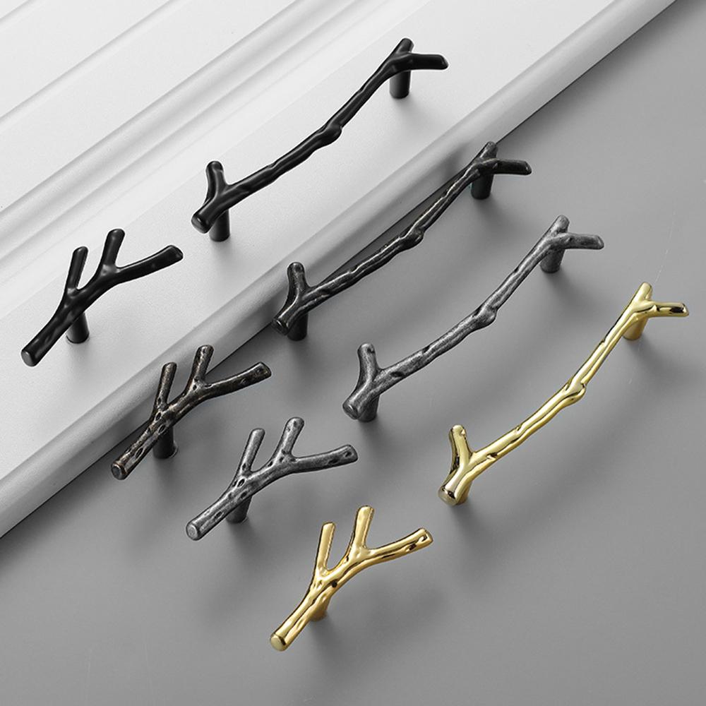 Fashion Twig Furniture Cabinet Pulls Wardrobe Door Handle Drawer Knobs