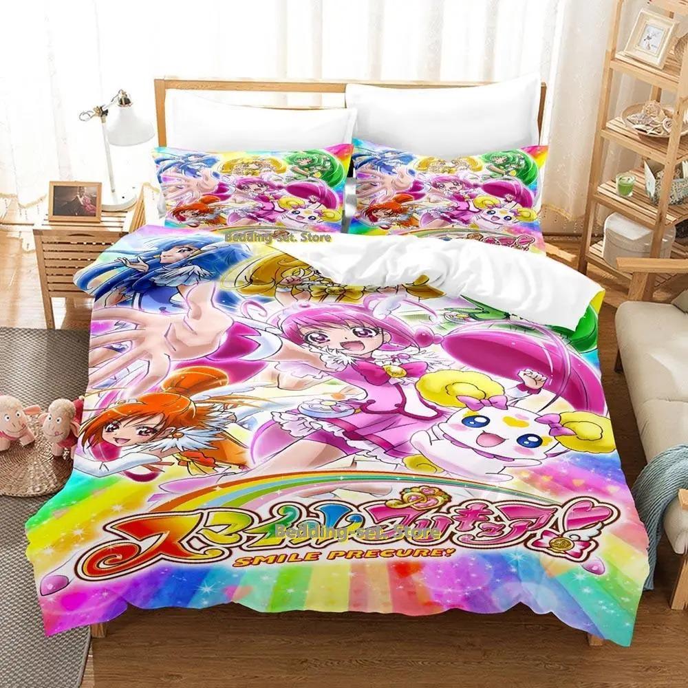 Новая коллекция постельного белья Pretty Cure Односпальная Двуспальная Полноразмерная Queen King Размер Коллекция для кровати Взрослая Детская Спальня Пододеяльник Коллекции Аниме Постельное белье Кровать