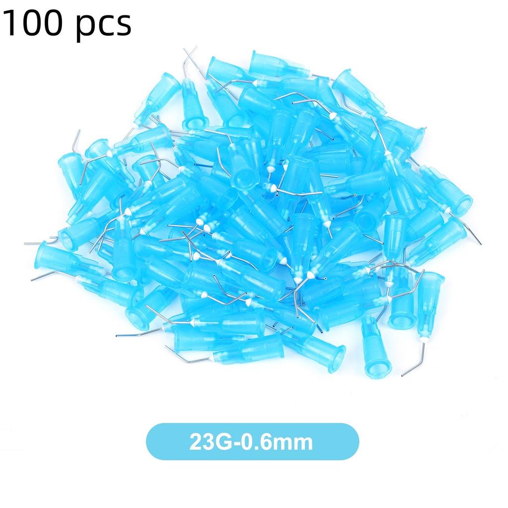 100 шт./лот Оборудование Ирригация Согнутые Иглы Наконечники Стоматологический Поток Герметик Травящий Композитный Смола Кислотный Реагент Доставки Наконечники Шприца