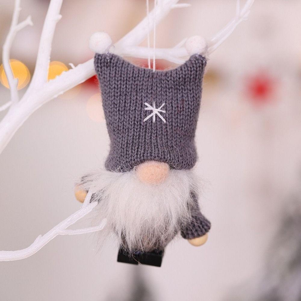 3 шт. Рождественский мини-подвеска в виде гнома в скандинавском стиле, мягкая безликая подвеска в виде Рудольфа, милая фигурка эльфа-гнома на Новый год