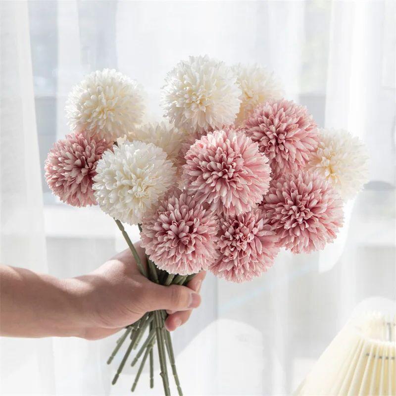 5 шт. искусственные цветы гортензии для домашнего декора спальни свадебное украшение искусственный цветок ремесло ваза для комнаты декор аксессуары центр табл