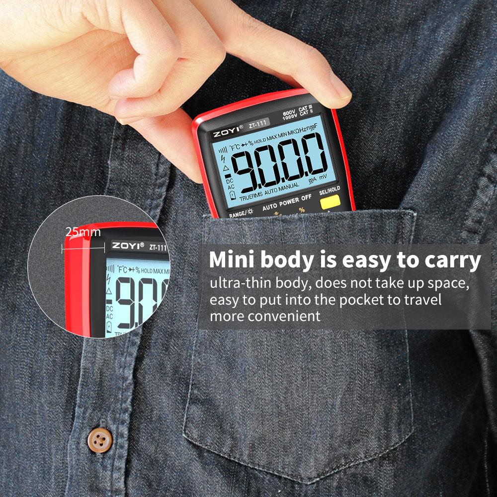 ZOYI ZT111 4-Digit High-Precision Auto-Ranging Digital Multimeter with Overload Protection for Appliance Repair-NCV
