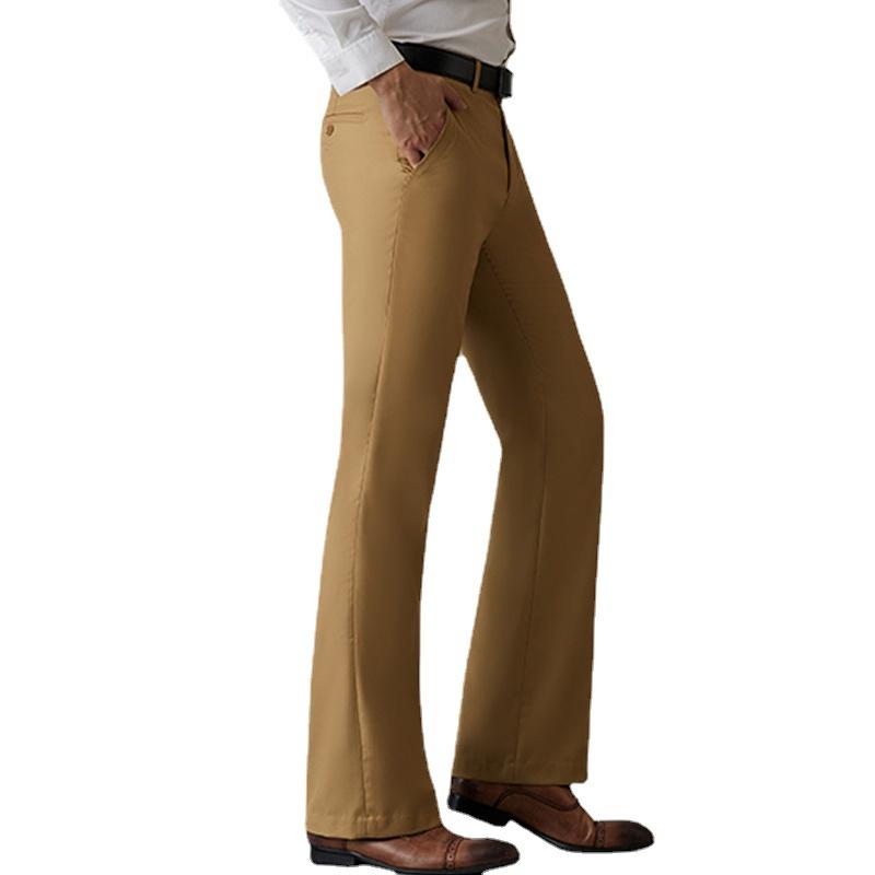 Мужские расклешенные брюки с расклешенным низом, облегающие винтажные формальные брюки, брюки с вырезом