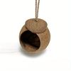 Дом-гнездо из натуральной кокосовой скорлупы с подвесным ремешком для попугая-попугая - уникальные игрушки-скворечник ручной работы