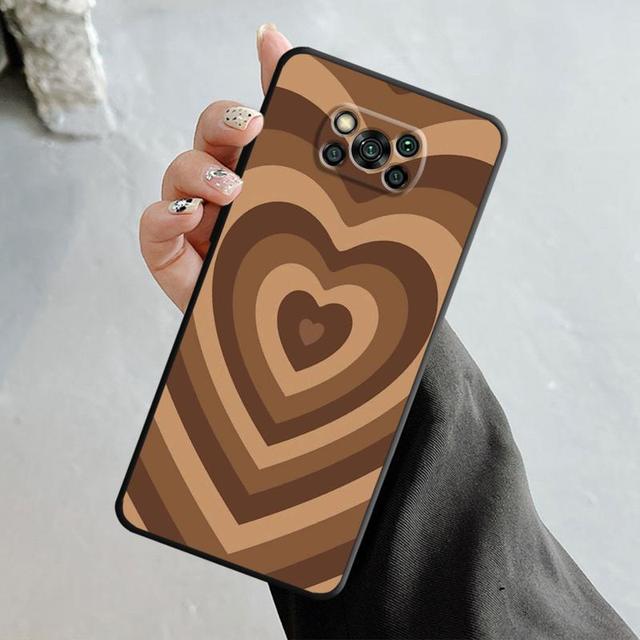 Чехол для Xiaomi Poco X3 Nfc X4pro M3 C40 для Mi 12 11 10 10t 8 Note10 Lite 11ultra 11t F1 модный коричневый с текстурой под дерево Love