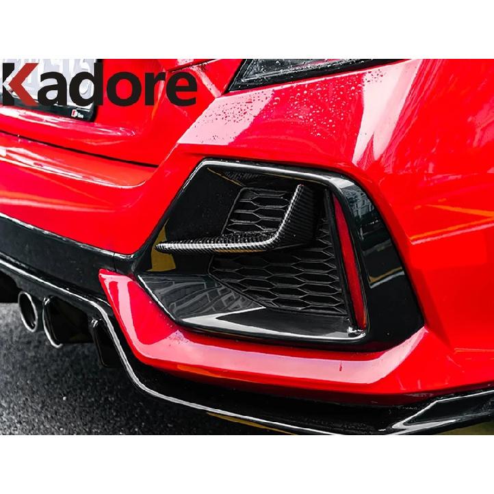 Front Fog Light Lamp Eyebrow Cover Trim For Honda Civic Carbon Fiber Car Head Foglight Eyelid Molding Garnish Strip