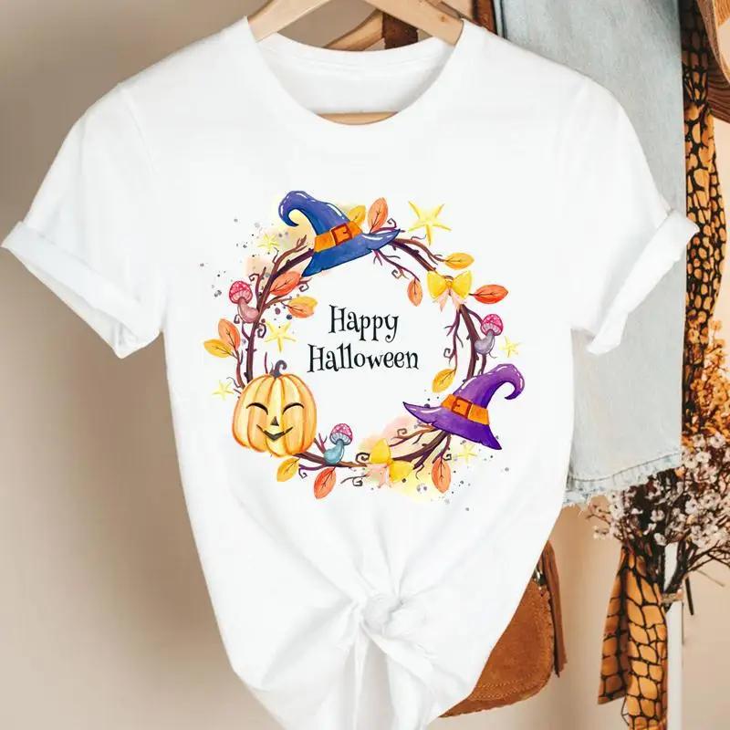 Fashion Womens Pumpkin Spice Coffee Thanksgiving Halloween Casual Crew Neck Short Sleeve Tshirt Women T Shirt