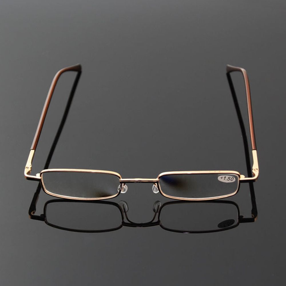 Elegant Eye Protection Reading Glasses Ultralight Metal Square Eyeglasses Presbyopic Eyewear Office