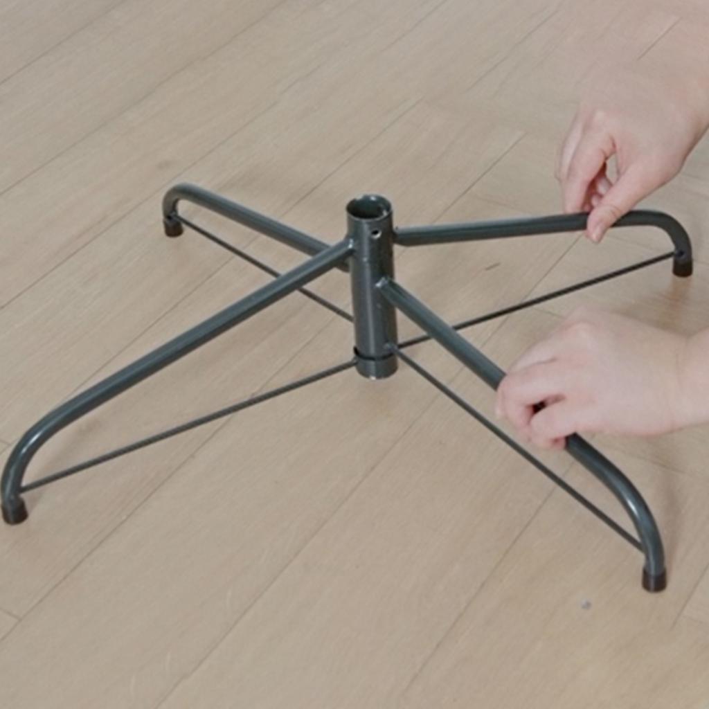 Sturdy Metal Christmas Tree Stand for 6-6.5 Ft Holiday Trees, 19x40 Cm Heavy Duty Iron Base with Easy Setup, Tree Holder